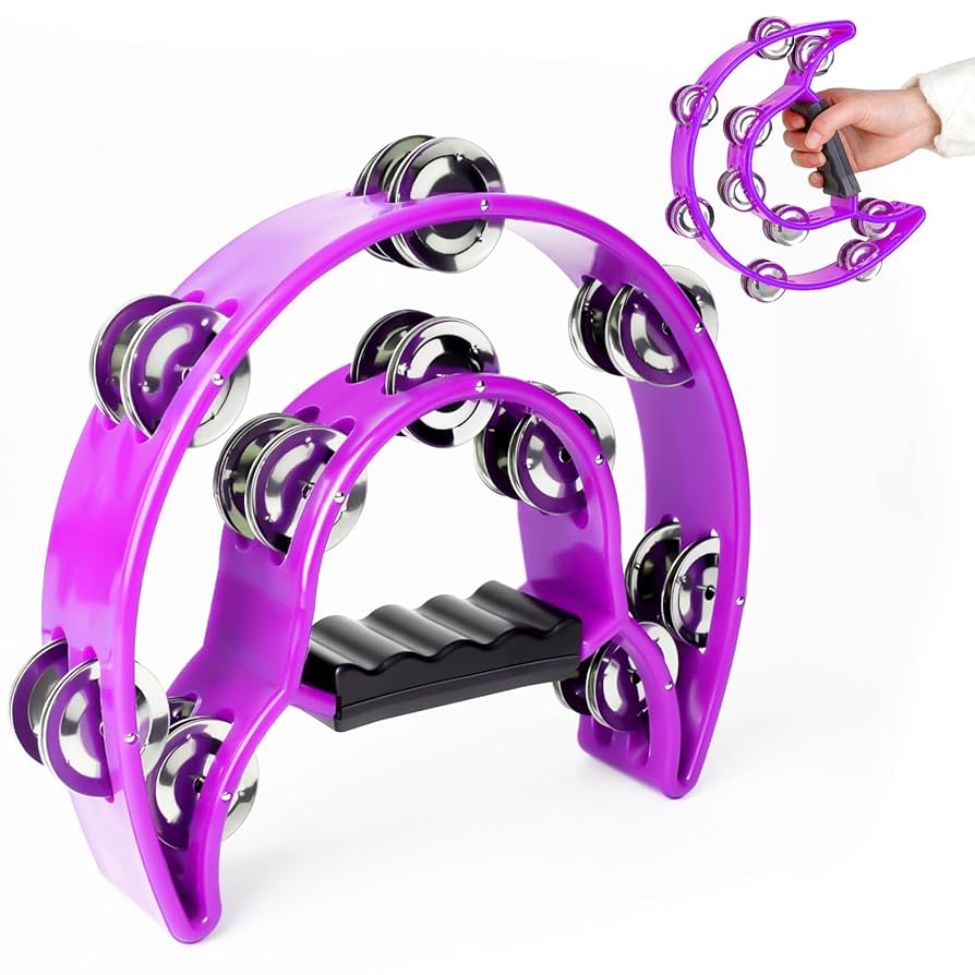 ⑨ a-ya 様 tambourine Amazon.com: Tambourine Double Row Metal Jingles Half Moon